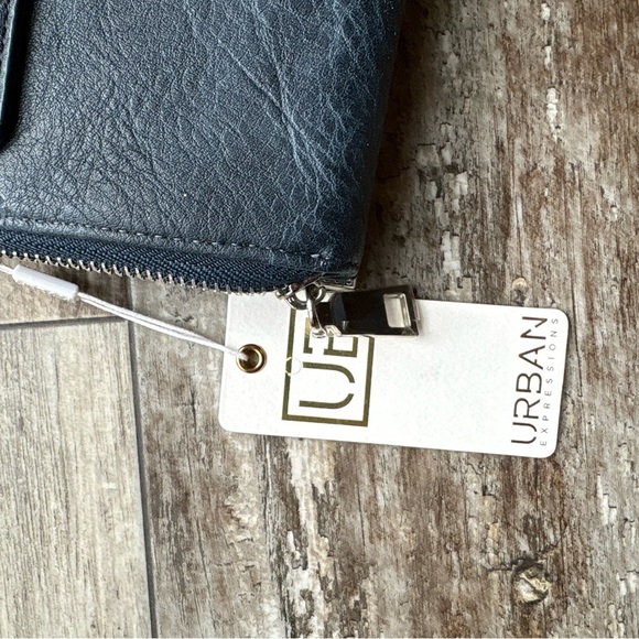Urban Expressions Aleda Crossbody Wallet Clutch Navy • Vegan Leather • NWT - Picture 7 of 8